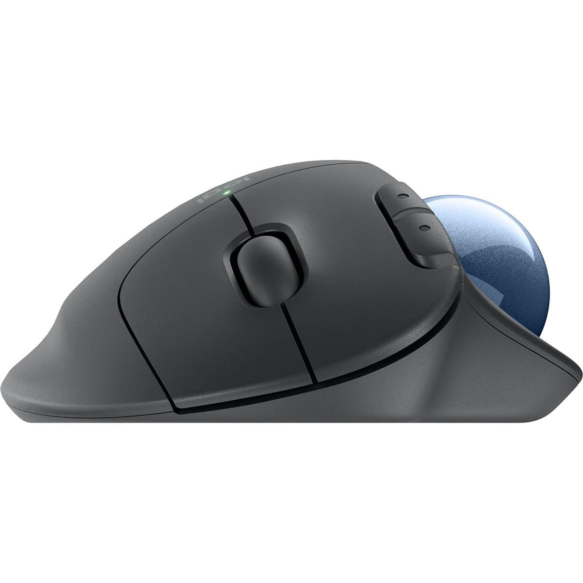 Logitech Ergo M575S Wireless Ergonomic Trackball Mouse, Black/Blue (910-007026)