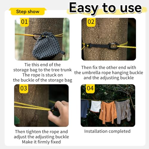 Corde à linge de camping de 7 mètres pour laverie nomade - 6