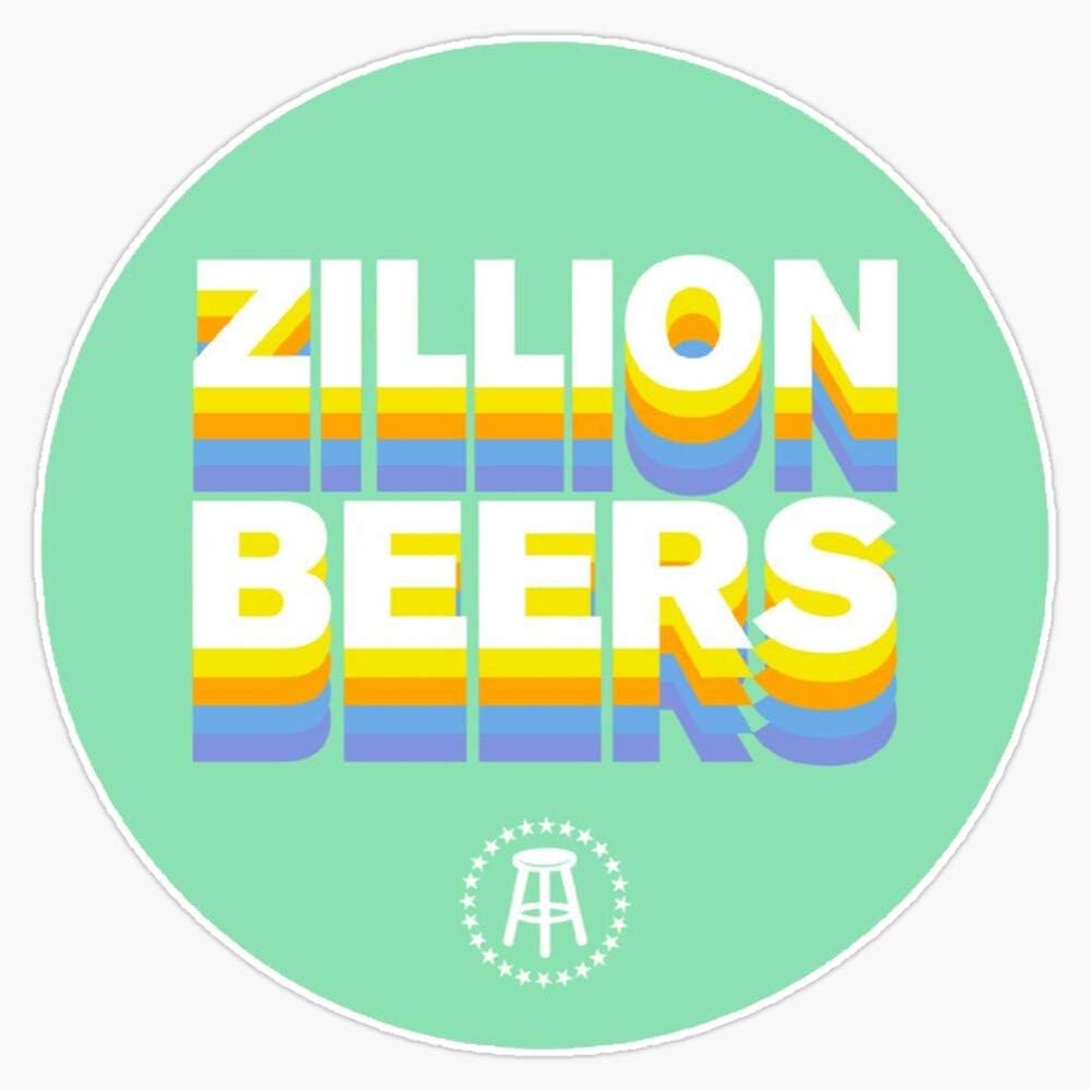 Leyland Designs Zillion Beers Barstool Sticker Outdoor