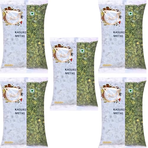 Image of Chounk Kasuri Methi 500 Gram (100 g X Pack of 5) | Natural Kasoori Methi with No Added Flavor & Preservatives | Aromatic Kasuri Methi Leaves for Flavorful Cooking | Fenugreek Leaves