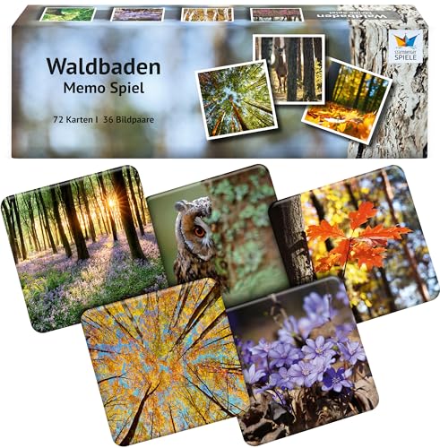 Starnberger Spiele - Waldbaden Memospiel - Kartenspiel für Erwachsene und Kinder ab 6 Jahren - Geschenk für Natur- und Waldliebhaber