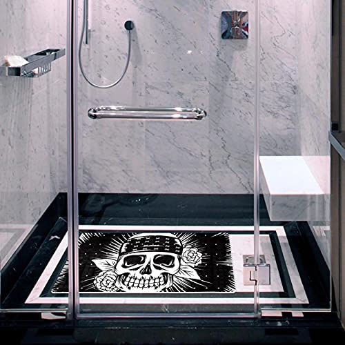 Alfombrilla de baño de esqueleto antideslizante que evita resbalones en la ducha 7