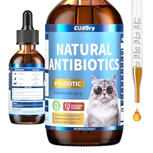 Natural Antibiotics for Cats, Cat Antibiotics Supplement for Allergy Itch Relief, Immune Support, Skin Issue, UTI, Natural Herbal Supports for Cats All Breeds and Ages-Chicken Flavor | 2 fl oz