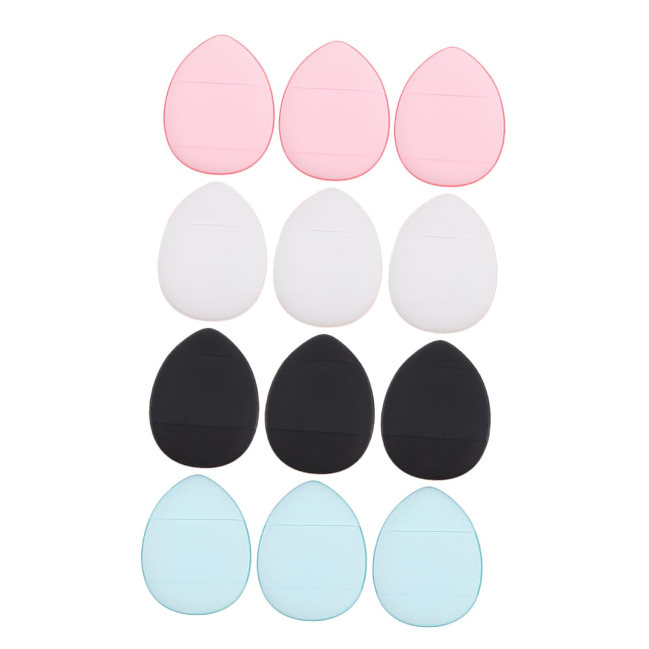 WOFASHPURET 12Pcs Makeup Powder Puff Dual Use Face Powder Applicator for Cream Foundation Portable Lightweight Sponge for Home Travel
