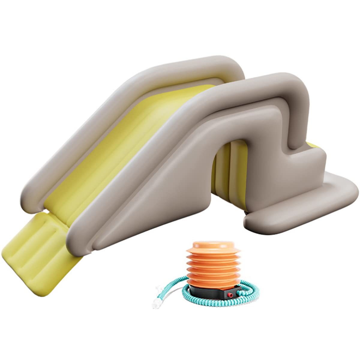 Houtclort プール すべり台 インフレータブル ウォータースライド 水スライド 子供用サーフボード 空気入れ スイミングプール用品 子供のための膨脹可能なおもちゃ 屋内 屋外 ビーチ プール 庭 裏庭 夏のウォーターパーティーに適 イレギュラー イエロー