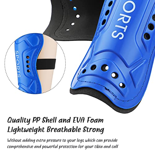 Image of Civaner Youth Soccer Shin Guards Lightweight Breathable Child Calf Protective Gear Soccer Equipment Kids Shin Guards for 4-12 Boys and Girls Children Teenagers