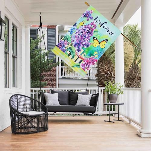 ZZWSFR Spring Butterfly Garden Flag 28x40 Inch Double Sided, Colorful Flowers and Butterfly Yard Flag, Durable Polyester Outdoor Decoration for Lawn, Porch, Patio, or Garden by ZZWSFR - Image 6