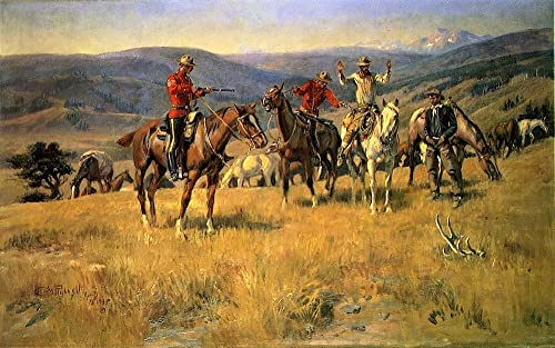 Toile Charles Russell Quand la loi émousse le bord du hasard affiche salon 60x90cm