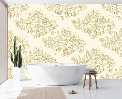 Papier peint architecture de luxe pour chambre parentale