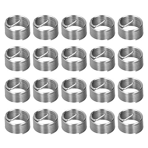 Thread Repair M14 X 1.25 Spiral Circle Insert Reducer Nut 20Pcs Thread Insert Threaded Expand Socket Set Thread Reinforce Repair Tool (1.5D) #TOP10