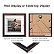 Egofine 6x6 Picture Frame with 4x4 Mount, Wooden 15 x 15 cm Frames Featuring Clear Acrylic Glass for Table and Wall Mounting, Perfect for Portrait, Home, Office,Black