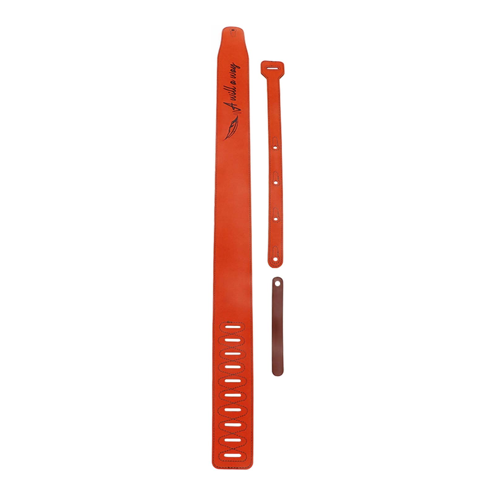Correa de guitarra Correa de hombro ajustable de cuero nobuk para bajo Guitarra acústica eléctrica con bordado Material suave y duradero para músicos 1 paquete