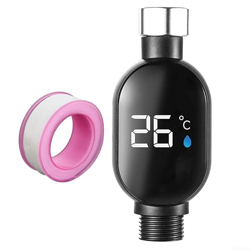 Miniatura 2 de Termómetro digital de ducha con pantalla de temperatura LED, indicador de cambio de color, termómetro impermeable para agua de baño para seguridad