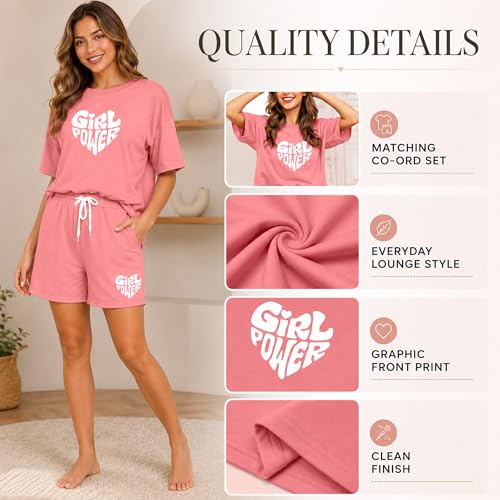 Image of SHODOX Womens Cotton Blend Printed Tshirt and Short Co-ords Set (Pack of 1)