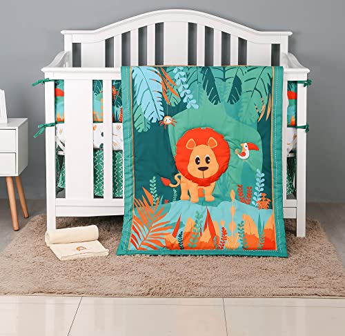 Couverture pour bébé lion de la jungle | Cadeau de naissance mixte couette berceau - 6