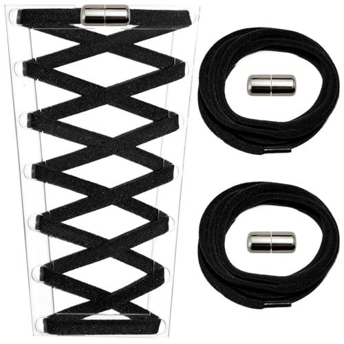 YIIOCCC Cordones elásticos para zapatos Semicírculo Sin cordones Cordones para niños y adultos Zapatillas de deporte Cordones