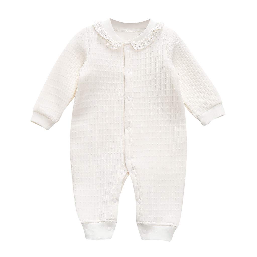 WOCACHI Unisex Baby Pajamas, Infant Newborn Baby Long Sleeve Romper Jumpsuit Bodysuits Onesies Sleeper Sleepwear