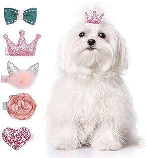 Cat Dog Hair Bows Clips,5 Pcs Pet Hair Clips Pet Hair Barrettes Hair Pins Clips,Dog Bowknot Hair Bows Hairpin Hair Clips,Pet Cat Puppy Hair Accessories,Cute Pet Hairpin Dog Grooming Clips,Pink