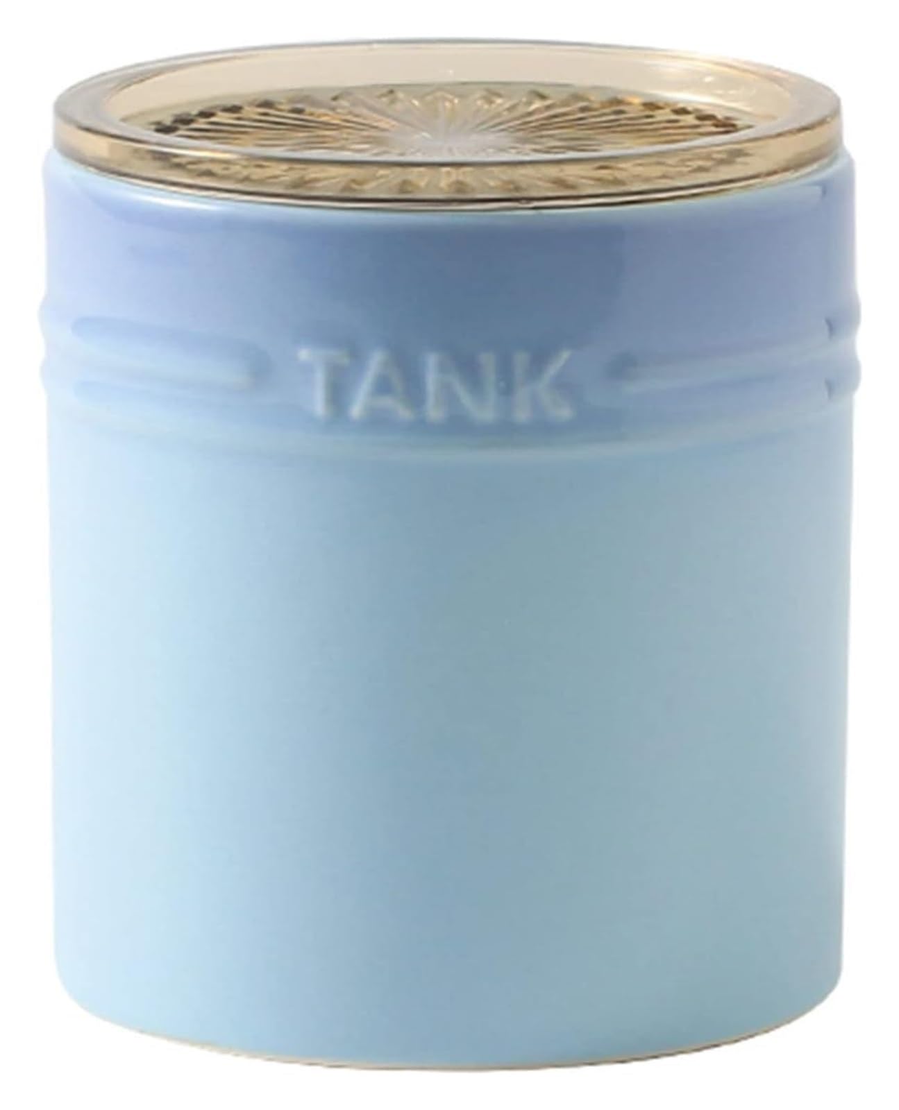 Sucrier, sucrier, sucrier en céramique dégradé français avec couvercle, sucrier solide avec cuillère, pot à épices en porcelaine, rangement de décoration de cuisine(Blue)