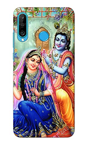 Image of Printed Hard Back Cover Case for Huawei P30 Lite | Huawei Nova 4e Back Cover (Radha Krishna) -1803