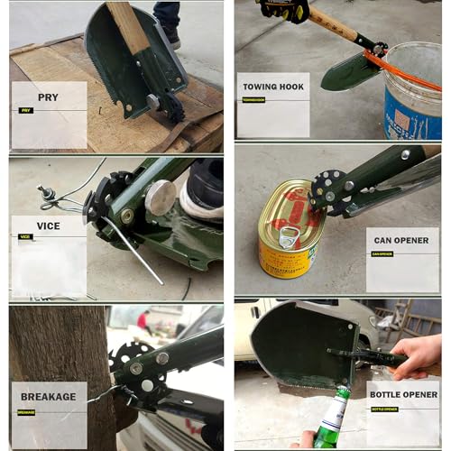 WJQ-308 Chinese Military Shovel Folding Portable Shovel Camping Shovel 18 in 1 with Original Waterproof Cases Bag Kit - Image 3