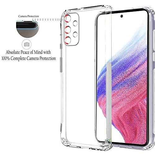 Image of REALCASE Silicone Crystal Clear Samsung A73 5G Back Cover Case | Protective Design Transparent Back Cover Case For Samsung Galaxy A73 5G