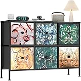 YILQQPER Dresser for Bedroom with 6 Drawers, Wide Dresser for Closet, Living Room, TV Stands, Kids,