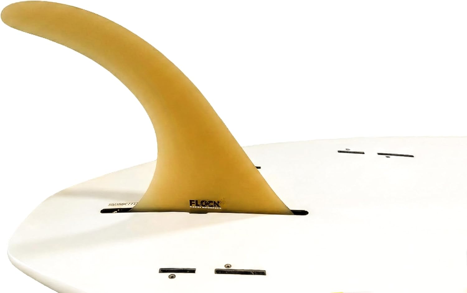 10" Longboard Center Fin – Fiberglass Single Fin for Surfboard & SUP – Fits Standard US Fin Box – Classic Log Style – Frosted Translucent Amber