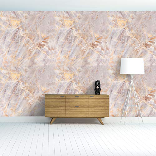Image of Self Adhesive Wallpaper for Furniture,Almirah,Table Top,Wardrobe,Kitchen,Cupboard Decal & Door| Kitchen Wall Paper Sticker DIY PVC Self Liner Vinyl Stickers. (Onyx Cream Marble, 24x72 Inch)