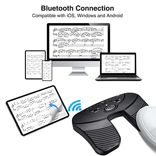 LEKATO Bluetooth Page Turning Pédale Silencieux Partitions Page Turner Pédale pour Tablette et Téléphone - Les Beatles, Paul McCartney, John Lennon, RIngo Starr, George Harrison LEKATO Bluetooth Page Turning Pédale Silencieux Partitions Page Turner Pédale pour Tablette et Téléphone – Image 3