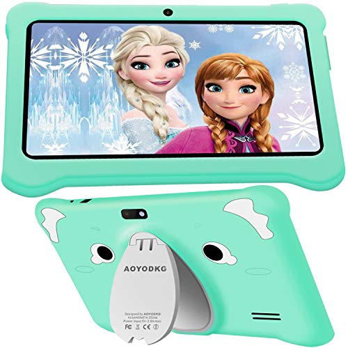 Tablet for Kids Android 10.0, 7 inch 3 GB RAM + 32 GB ROM 128GB Scalable, Quad Core 5.0MP Camera WiFi, Parental Control, Kid-Proof, Pre-Installed Educational APP Kids Tablet com Anti-drop Case (Green)