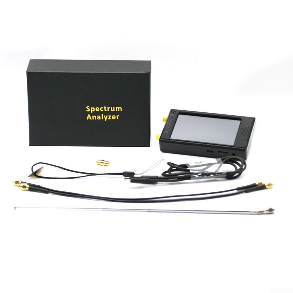Analizador de Espectro Ultra Tiny-SA, Pantalla táctil de 4" Analizador de frecuencia pequeño portátil de 100 kHz a 5,3 GHz con Tarjeta de 32 GB Generador de señal 2 en 1