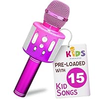 Move2Play, Kids Karaoke Microphone | Includes Bluetooth & Pre-Loaded Songs | Birthday Girl Toy for Toddlers, 2, 3, 4, 5+ Girls & Boys