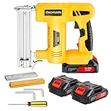 SCHTUMPA 21V Cordless Nail Gun, 2-in-1 Electric Brad Nailer Cordless for 18 Gauge, Electric Nail Gun Battery Powered with 2 Batteries for Upholstery, Home Improvement and Woodworking