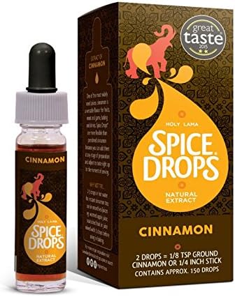 Holy lama Spice Drops Cinnamon Spices Extract – Great Taste Awards. Natural Cooking Ingredient. Savoury, Sweet, Baking, Dessert, Latte or Tea Drinks Recipes 2 x 5ml Bottles