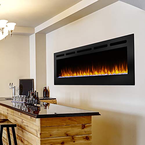 Simplifire Allusion 84" Recessed Linear Electric Fireplace - Black, Sf-All84-Bk #TOP1