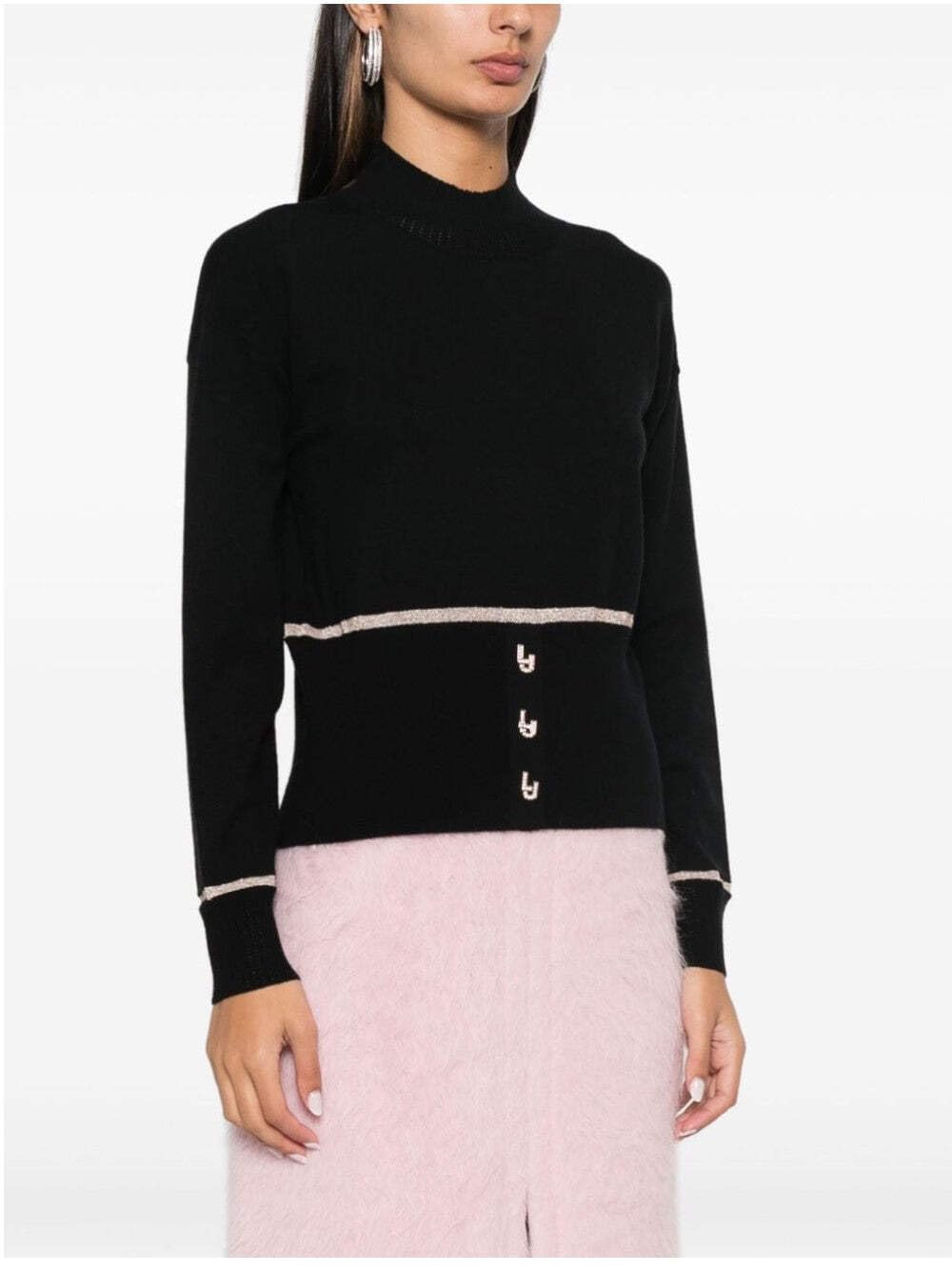 Liu Jo Maglieria Donna Nero Tf4165ms75l a4268 NERO M