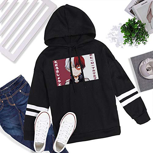 Moletom com capuz Aoliandatong My Hero Academia Friends Izuku Midoriya Todoroki com mangas listradas