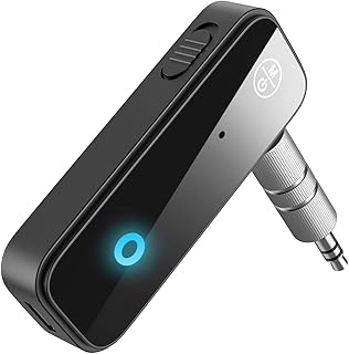 (Upgraded) Bluetooth AUX Adpater for Car, Bluetooth Transmitter and Receiver, 3.5mm Aux Bluetooth Car Adapter, Wireless Audio Receiver for Car Stereo/Home Stereo/Headphones/Speaker/Laptop/TV