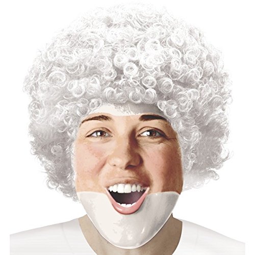 Amscan Curly Party Wig Costume, White - //coolthings.us