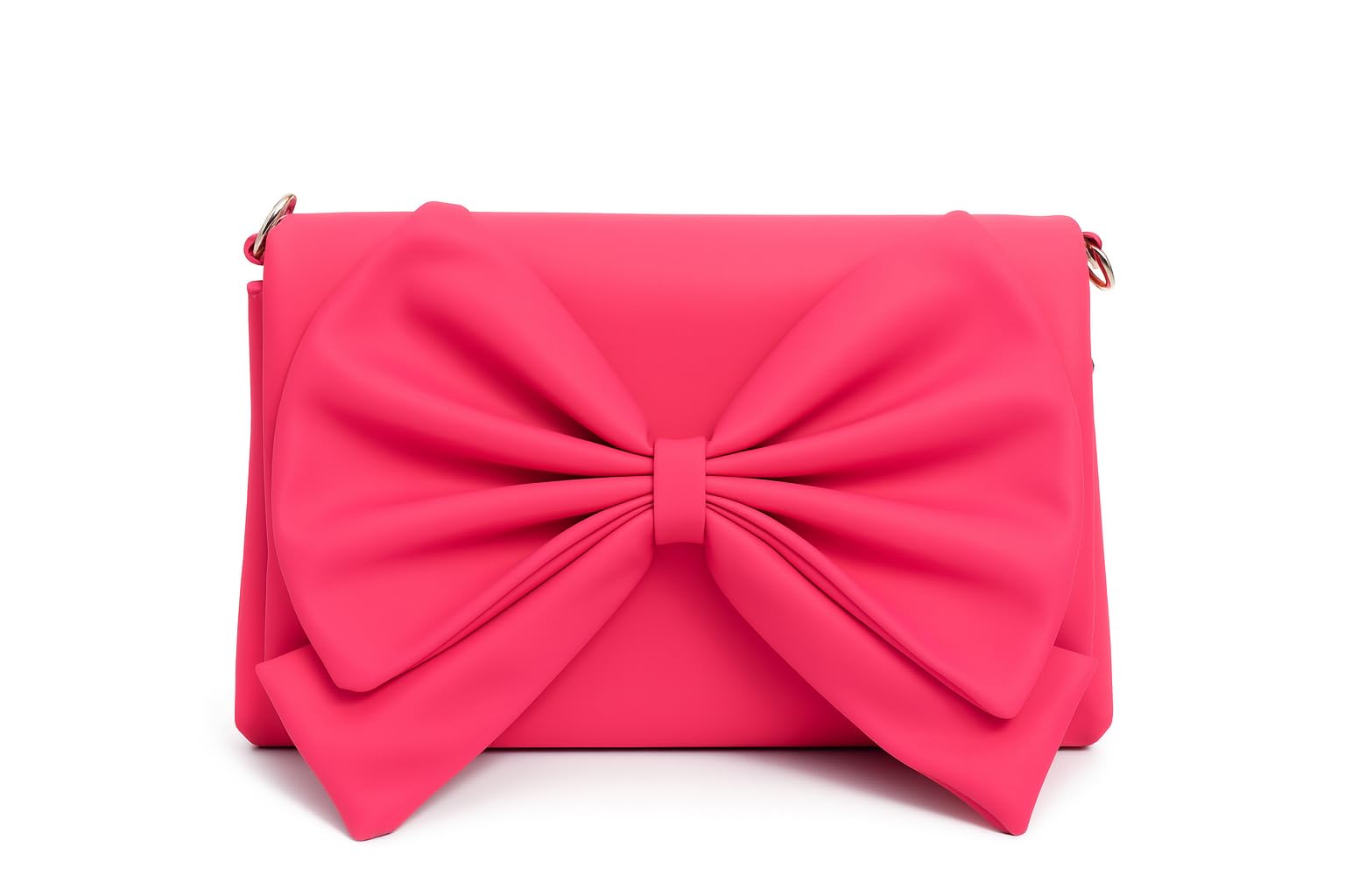 De Elmore Women's Pink Bow Crossbody Bag - Cute Faux Leather Shoulder Purse & Sling Handbag - Multi-Pocket Partitioned Side Bag with Adjustable Strap for Party, Wedding & Casual-image-19
