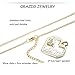 ORAZIO 2PCS Stainless Steel Beehive Bee Hive Honey Bee Necklace Hexagon Honeycomb Heart Pendant Necklace