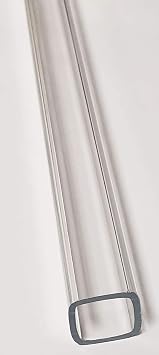 2 Pc Square 1/2" x 1/2" OD x 3/8" ID x 12" Inch Long Clear Extruded Acrylic Plexiglass Tube - 1/16" Wall