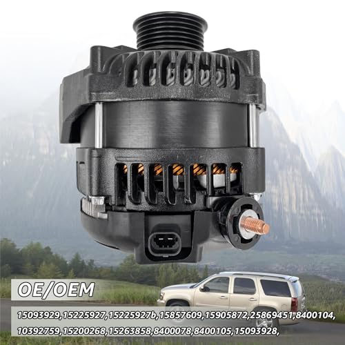 Honhuco 15093928 15857608 15905871 25877026 15093928 Black 14 V High Output Alternator 300 Amp thumb #2