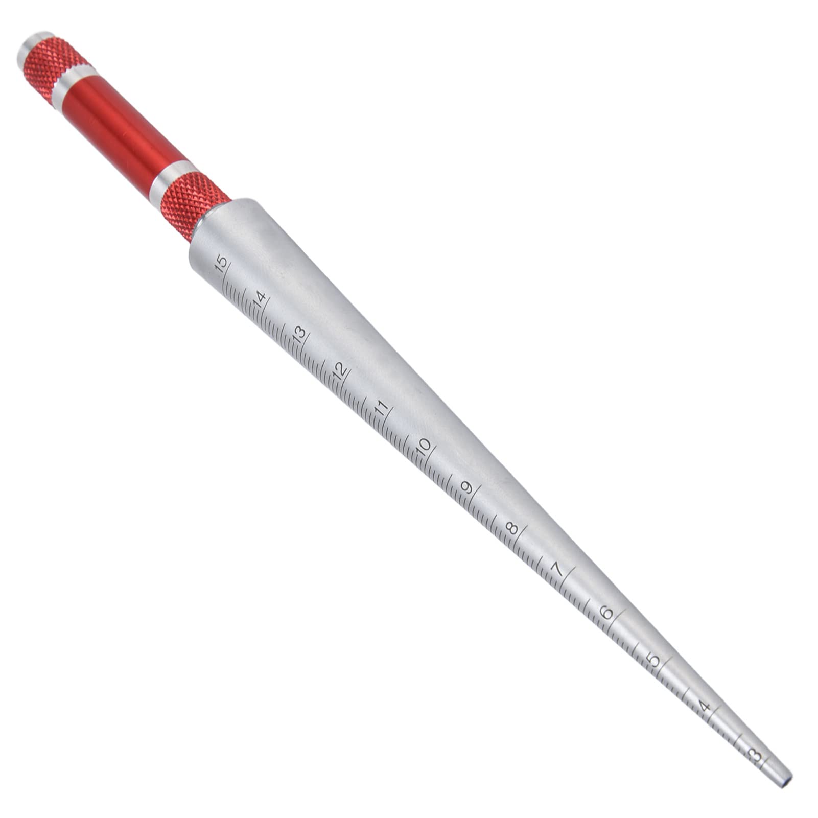 Herramienta de medición del diámetro cónico de acero inoxidable de apertura Herramienta de medición de 3-15 mm Taller de bricolaje