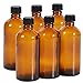 6 x flacons vides en Verre ambré avec Bouchon - Contenance 100 ML - FL26DIN