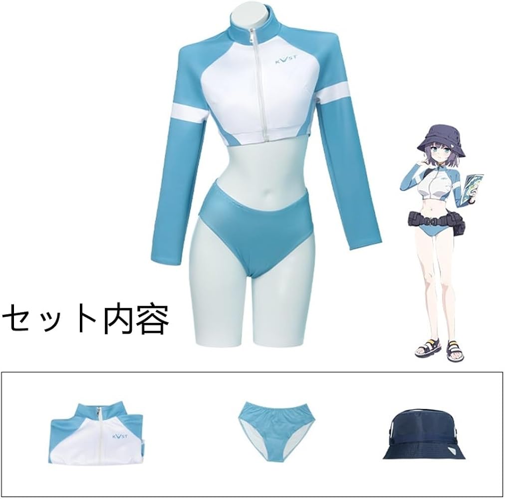 Amazon.co.jp: [MLCOS] 空井サキ 水着 帽子付き ブルアカ コスプレ衣装