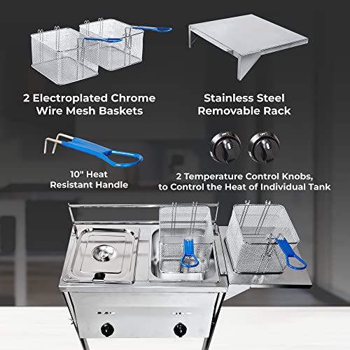 Keekr Two Tank Outdoor Deep Fryer With Thermometer thumb #4