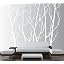 Huge 8ft Tall Tree Branch Wall Decal With Birds - Removable Matte White Vinyl Sticker For Bedroom, Living Room, Nursery