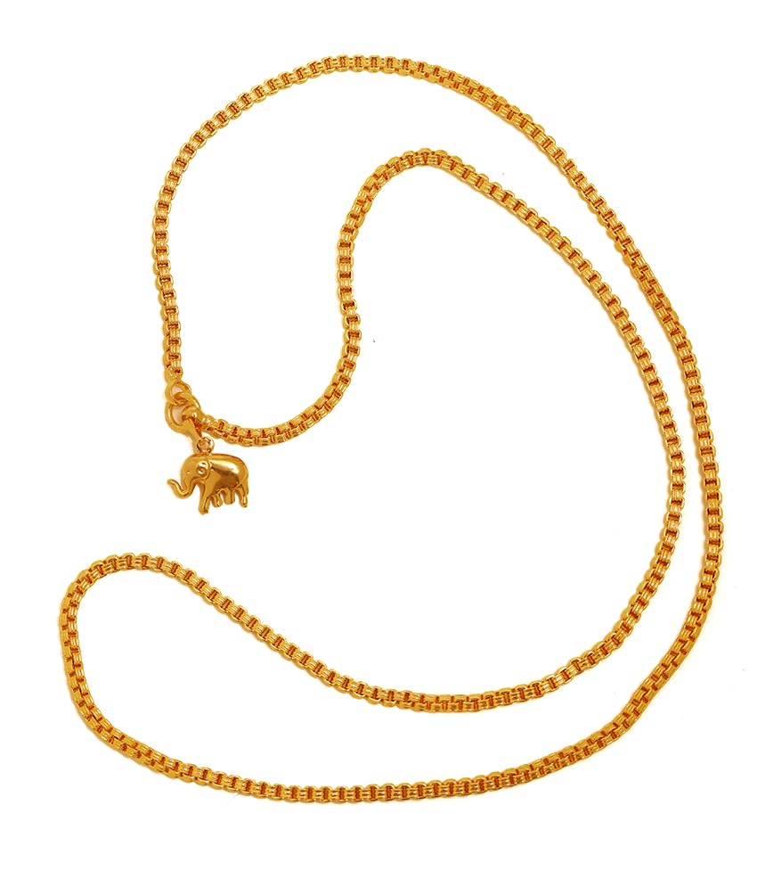GenericElephant dolar pendant with 30 inches box chain for men and women from Paul chainss brand